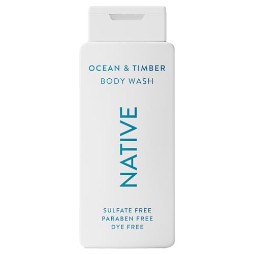 Native Body Wash Contains Naturally Derived Ingredients | For Women & Men, Sulfate, Paraben, & Dye Free Leaving Skin Soft and Hydrating | Ocean & Timber 18 oz