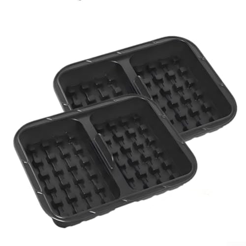Paquete de 2 insertos de silicona para freidora de aire caliente, compatibles con AF400EU AF451EU SL400EU AF500DE para hornear gofres crujientes en microondas u horno (negro)