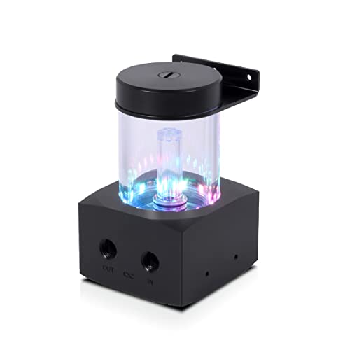 Ausgleichbehälter Alphacool Core 100 Aurora ARGB de acrílico negro para refrigeración líquida