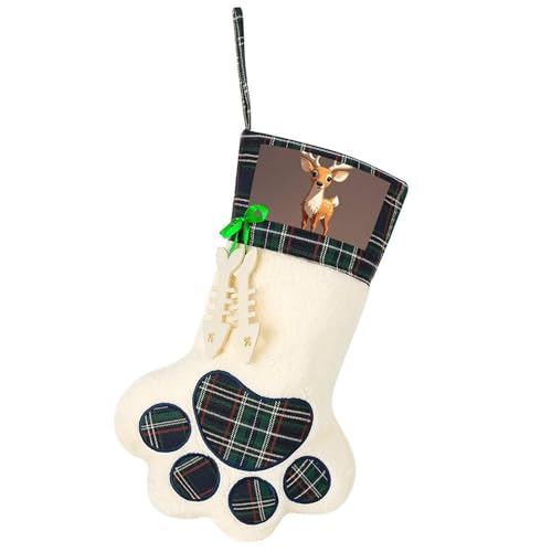 Calcetín de Navidad personalizado con ciervo ideal para regalar en fiestas 2