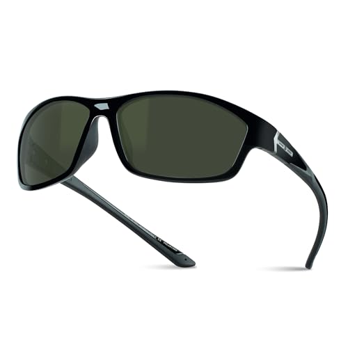 Image of B.N.U.S Non-Polarized Corning Glass Lens Wrap Around Sunglasses Men Women | UV Protection Scratch-Resistant Multi-Color Paint-Free Light Grilamid Frame Running Cycling Sport Fit