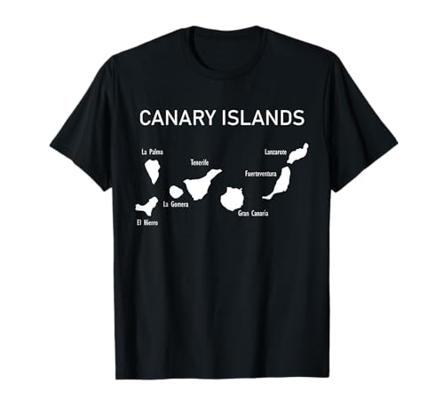 Islas Canarias Mapa y topónimos España Canarias Camiseta