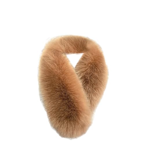 Women's Neck Warmer Faux Fur Collar Scarf Wrap Fluffy Neck Hood Plush Collar Muffler Collar Trim Women Winter Clothes
