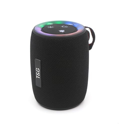 Muuookka Altavoz Bluetooth Inalámbrico para Exteriores, Subwoofer Portátil con Luz de Diafragma Colorida y Altavoz de Graves.