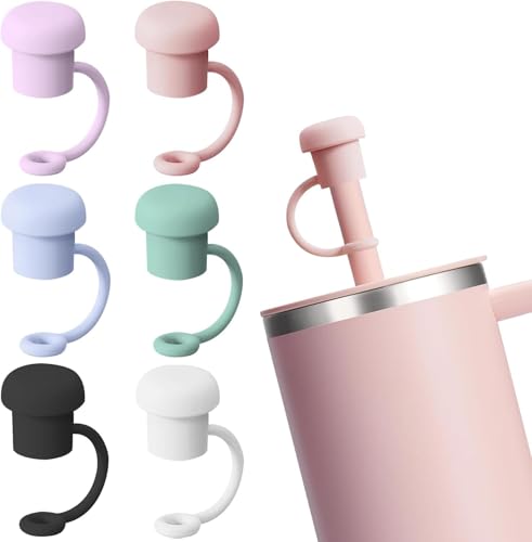 Adjustable Straw Cover Cap for Stanley Simple Modern Yeti Owala Hydro Flask And All Brand Tumbler 6 to 10mm Straws Tips Lids Silicone Straw Topper Dust-Proof Stanley Cup Accessories