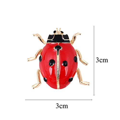 Ladybug Brooch Cute Insect Brooch Rhinestone Drip Oil Enamel Seven Star Ladybug Corsage Cartoon Animal Shape Brooch Insects Animals Hobby Jewelry Gifts2