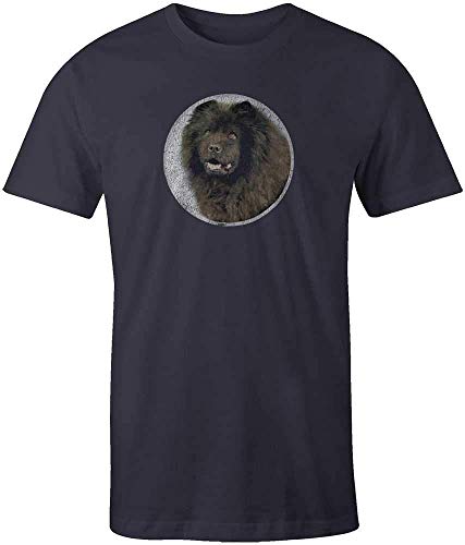 Arwick Store Chow Dog Puppy Short Sleeve T-Shirt Vintage Navy #TOP1