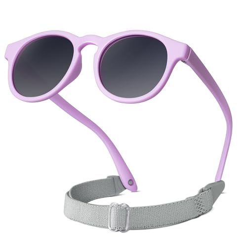 Image of RIVBOS Baby Sunglasses Boys&Girls with Strap UV400 Polarized Flexible for Toddler,Infant and Newborn(0-24month) RBK0231