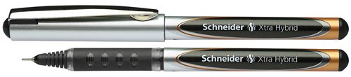 Schneider Xtra Hybrid 0.5 mm Black Disposable Rollerball Pens-2pk