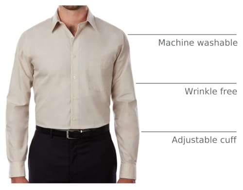 Image of Van Heusen Mens Dress Shirt Regular Fit Poplin Solid