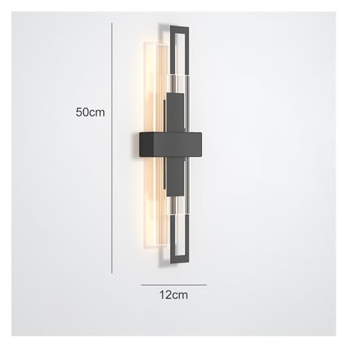 Lámpara de pared LED de alta gama en acabado negro moderno con sofisticada iluminación interior 2