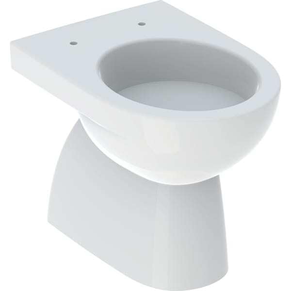 Geberit Renova WC au sol, chasse deau basse, sortie verticale, forme partiellement fermée, Couleur: Blanc