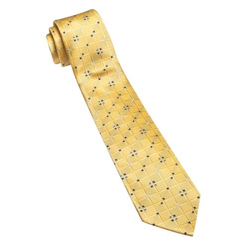 Image of Barry.Wang Plaid Ties Mens Silk Necktie and Tie Clip Checkered Tie for Wedding Party Business Formal