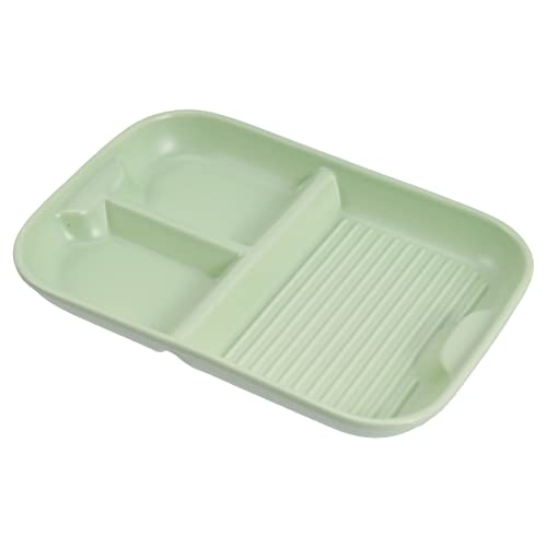 DINHEAROM Cerámica Dividido Compartimentos para Ensaladas y Postres para Microondas y Lavavajillas Moderno y Decorativo