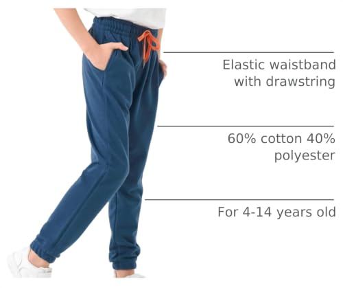 SOIBEEN Boys Sweatpants Boys Joggers with Pocket and Drawstring Athletic Workout Trousers 3-Pack Pants Kids Clothes Size 5-6 Years - image 4