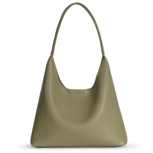 Image of Hobo Bags for Women, Small Slouchy Hobo Purse, Soft Vegan Leather Shoulder Bag Trendy Everyday Tote Handbag, 11'' (28cm)