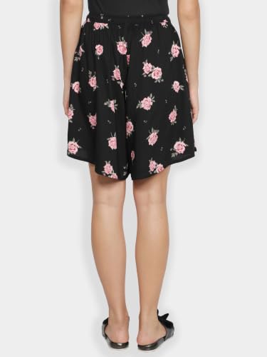 Image of B STORIES Women's Viscose Printed Lounge Culotte Shorts (Pack of 2)