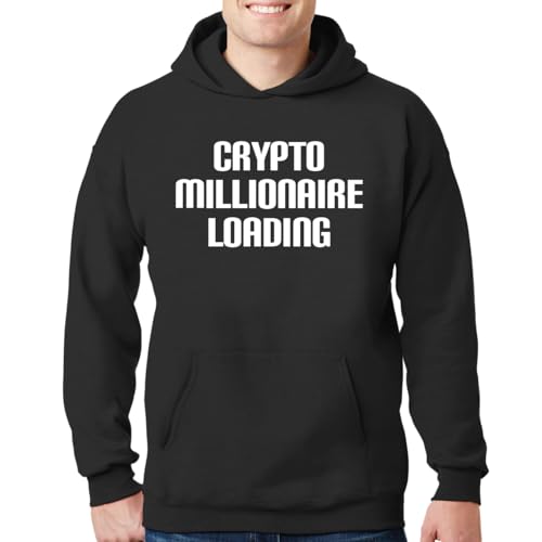 Crypto Millionaire Loading - New Adult Men's Hoodie Sweatshirt CP05 Black