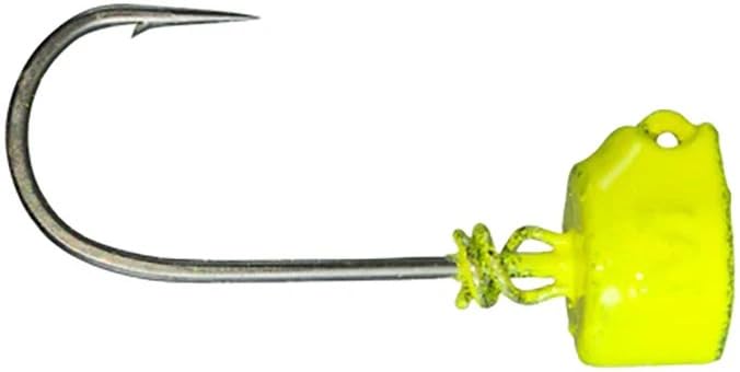 Ned Head A-Tak tête plombée à ressort Alpha Spring Chartreuse Mate pour leurre souple