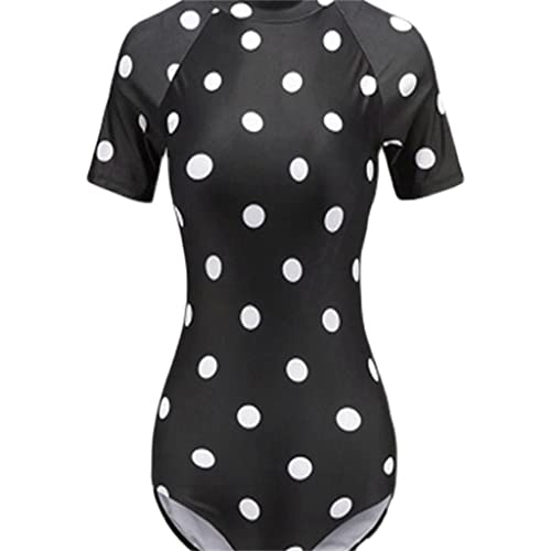 Maillage en une seule pièce polka look fin et effet cover belly pour femme