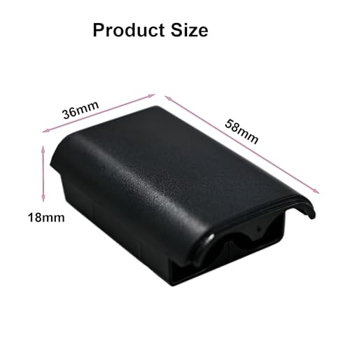 Image of 2 Pcs Battery Cover Case for Xbox 360 Wireless Controller,Battery Pack Cover Shell Case Replacement Repair Part Compatible for Xbox 360(1xBlack, 1xWhite)
