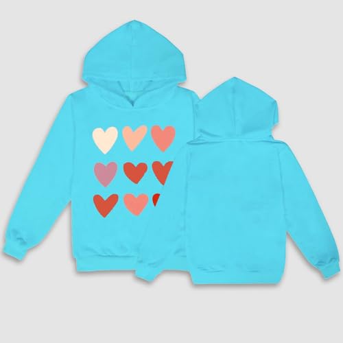 Toddler Baby Boy Girl Casual Hoodie Sweatshirt Pullover Long Sleeve Hoodies Tops Kids (Light Blue, 7-8 Years)2