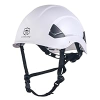 Schutzhelm belüftet, Sicherheitshelm bauhelm mit EN 397 Industriehelm, ANSI Z89.1 zugelassene Arbeitshelm für Industrie und BAU (Weiß)