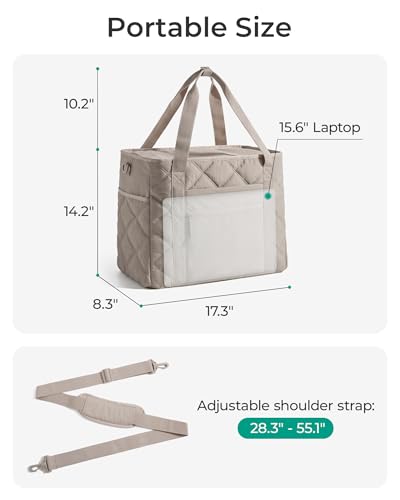 BAGSMART Large Tote Bag for Women, 38L Carry-On Travel Tote with Removable Shoulder Strap for Travel, Weekend, Gym2