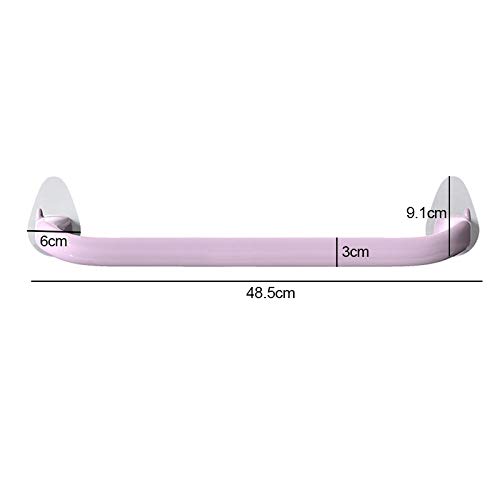 Wang Kai Kai Shop Wall Mounted Towel Rail, Self Adhesive Tea Towel Holders, No Drilling Hand Towel Holders Plastic (Color : Pink) #TOP1
