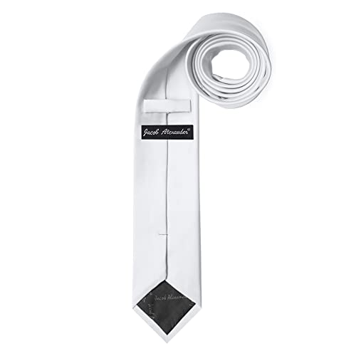 Image of Jacob Alexander Men's Slim Width 2.75 inch Solid Color Tie