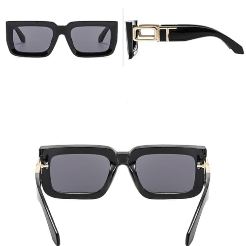 Lunettes de soleil de luxe à la mode avec finitions rétro bicolores