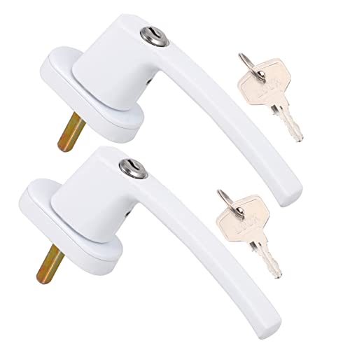 Angoily 2 Juegos Manijas De Ventana De Aleación De Aluminio Llave Accesorios Para Ventanas Tiradores Metálicos Duraderos