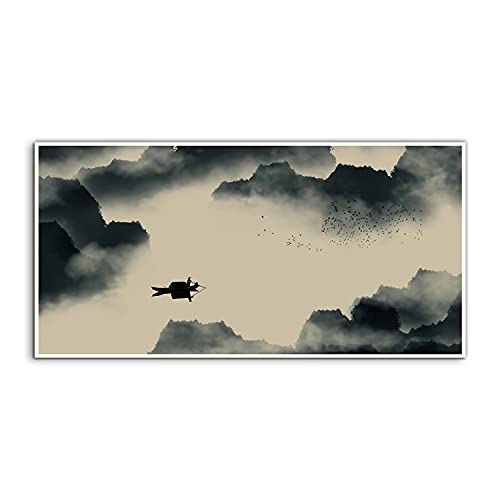 Tableau sur verre Coloray 100x50cm China Ink Water pour moderniser un mur terne