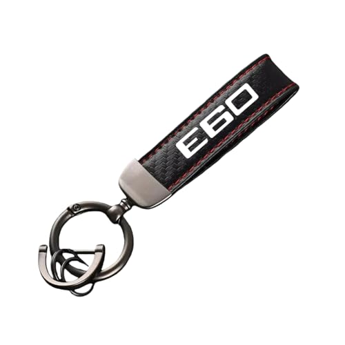 NYSLDSCO Coche Fibra de Carbono Llaveros, para E60 rotación de 360 ​​Grados Aleación Zinc Llavero con Anillo antipérdida Accesorio,B-M