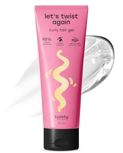 TWISTY Let's Twist Again Gel à boucler pour boucles et vagues naturelles, coiffage anti-frisottis avec aloès et protéines, 98 % naturel, tenue douce, 150 ml