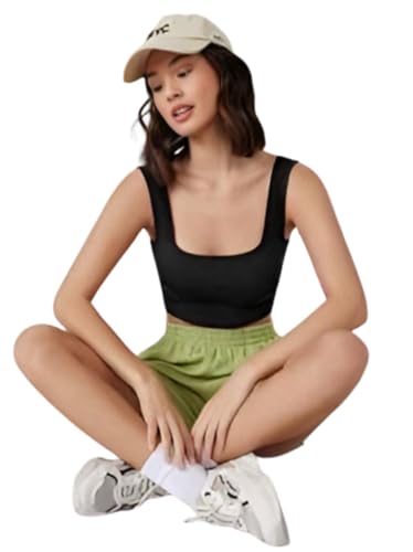 Image of Ben Martin Women's Cotton Stretchable Square Neck Sleeveless Tank Top