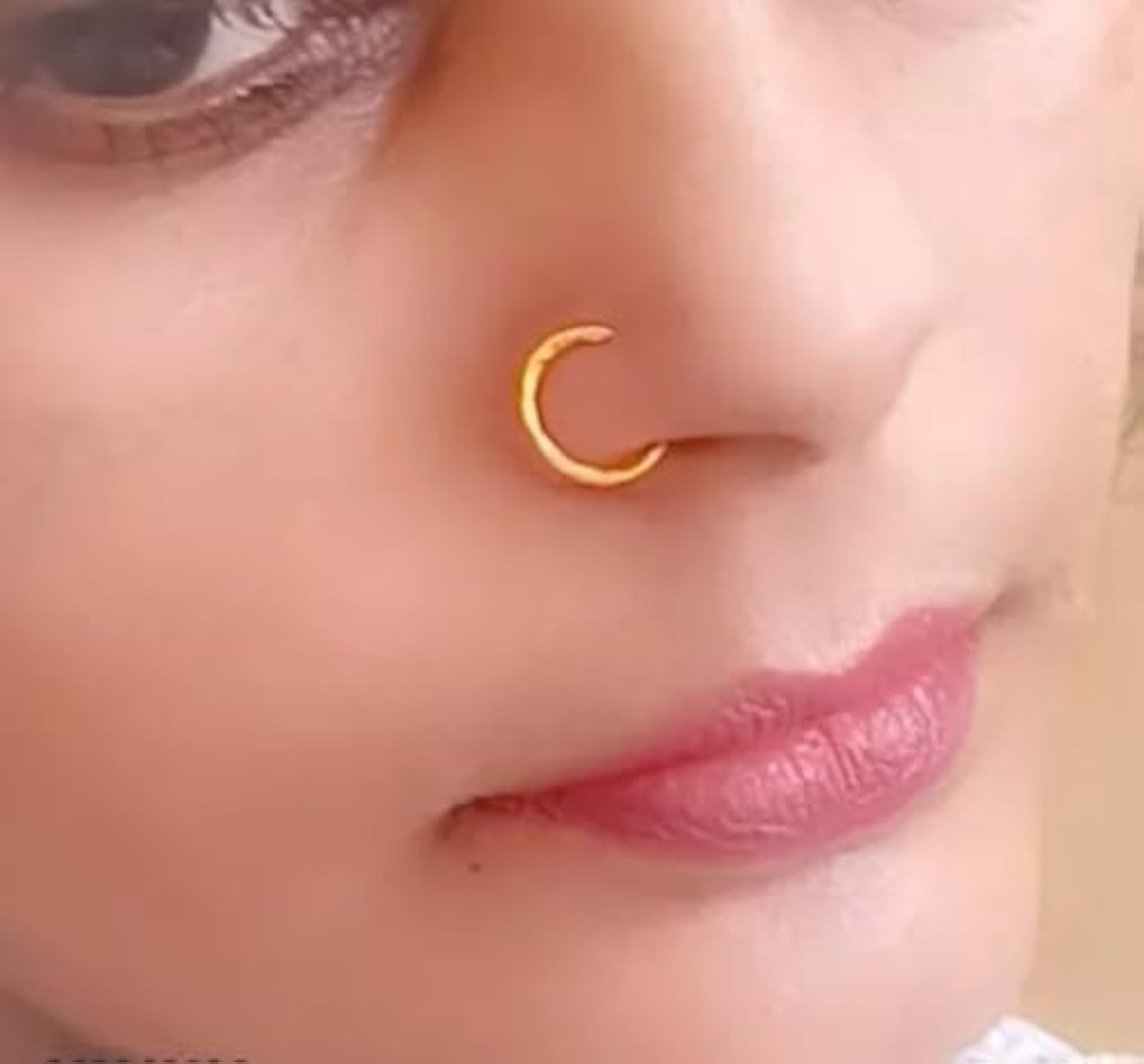 Pack of 2 Gold-Plated Nose Rings