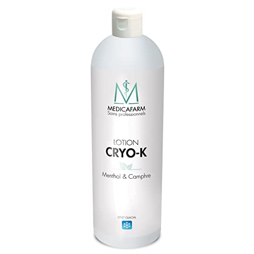 MEDICAFARM - Lotion CRYO-K au menthol et camphre - Effet froid - Aide à apaiser le phénomène des jambes lourdes - Flacon 1L Cover