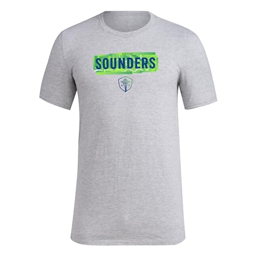 adidas Men's Seattle Sounders MLS Short Sleeve T-Shirt, Grey Seattle Sounders, X-Large Tall
