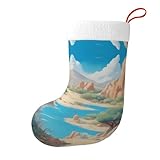 Design unique : dispose d'une manchette en flanelle douce et moelleuse ; équipée d'une boucle pour l'accrocher facilement ; ajoute une atmosphère joyeuse à n'importe quelle configuration de vacances