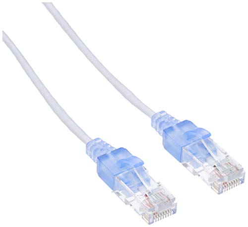 Image of Monoprice Cat6A Ethernet Network Patch Cable - 30 Feet - White | 5-Pack, 10G - SlimRun Series