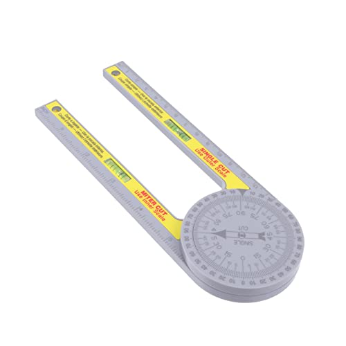 IWOWHERO Woodworking Ruler Plastic Miter Protractor Angle Finder Ruler Bulk Miter Gauge for Construction