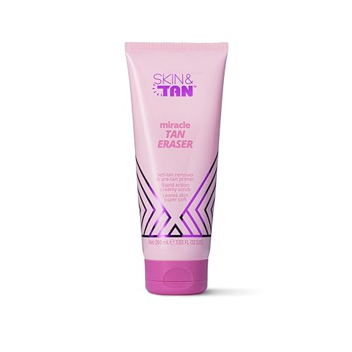 SKIN & TAN Miracle Tan Eraser 200ml - Self Tan Remover & Exfoliating Body Scrub for Smooth Skin Prep - Gentle Fake Tan Removal - Achieve Flawless Results