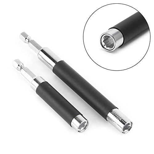 Seonfook 3Pcs Magnetic Drive Guide Quick Release Screwdriver Bit Holder Extension With 1/4 Inch Hex Shank Drill Bit Tip Holder Connection Rod Adapter Sleeve For Nuts Drill And Handheld Driver #TOP5