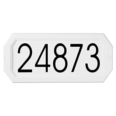 Weatherproof Address Plaque with Peel & Stick Numbers Cover