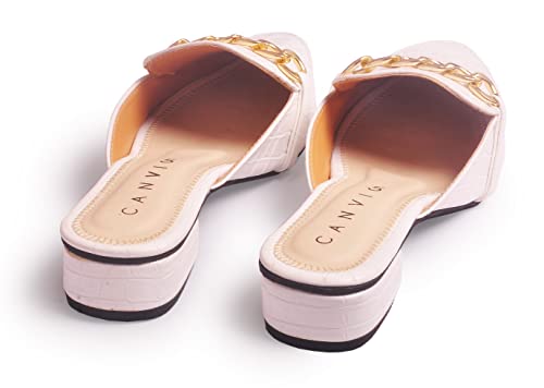 Image of CANVI Stylish | Fancy | Comfortable Women Sandals Flats Sandals for Women And Girls Slip On Cute Comfortable Dressy Sandal Beach Shoe