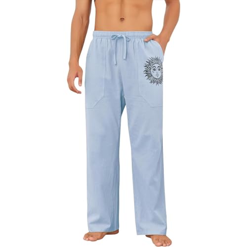 Pantalon ete homme leger et ample decontracte avec impression numerique 3d - 3