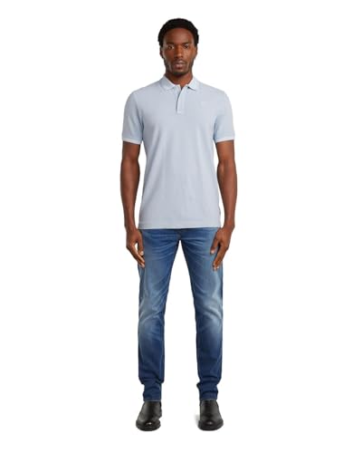G-STAR Raw C.V. Men's Dunda Overdyed Slim Polo Shirt, Blue, Medium – Ansicht 4