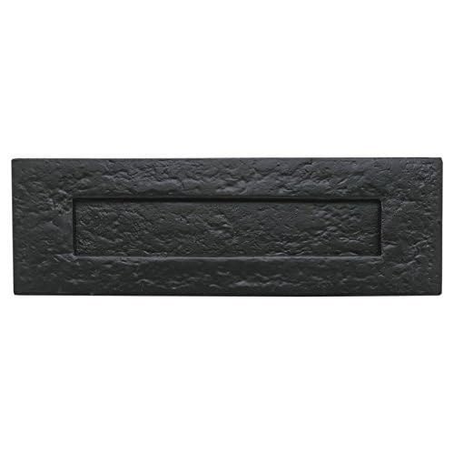 Black Antique Malleable Cast Iron Letter Box Plate 260x105mm from EUROART