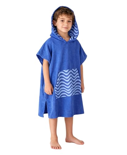 MissShorthair Hooded Beach Towel Poncho for Kids